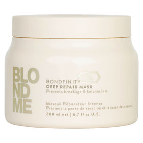 BlondMe jar front view showing product and benefits