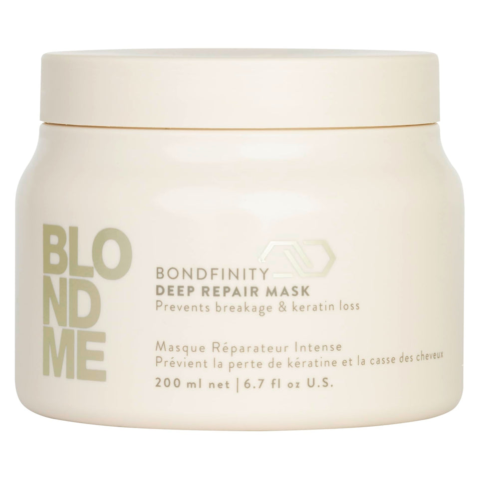 BlondMe jar front view showing product and benefits