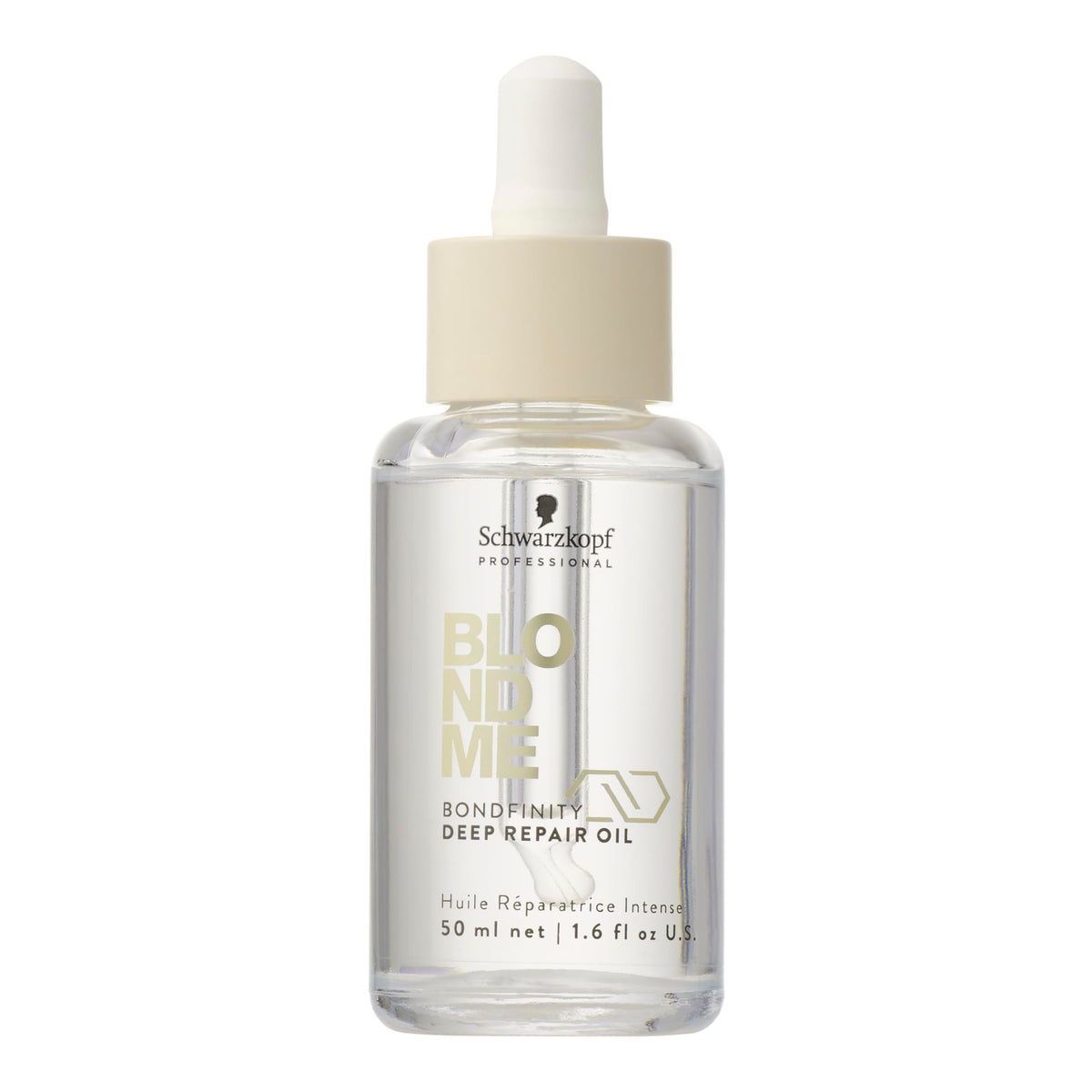 BlondMe front packaging showing bottle and label, highlights lightweight protection