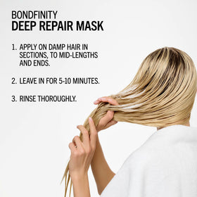 BlondMe label detail highlighting BONDFINITY Technology information