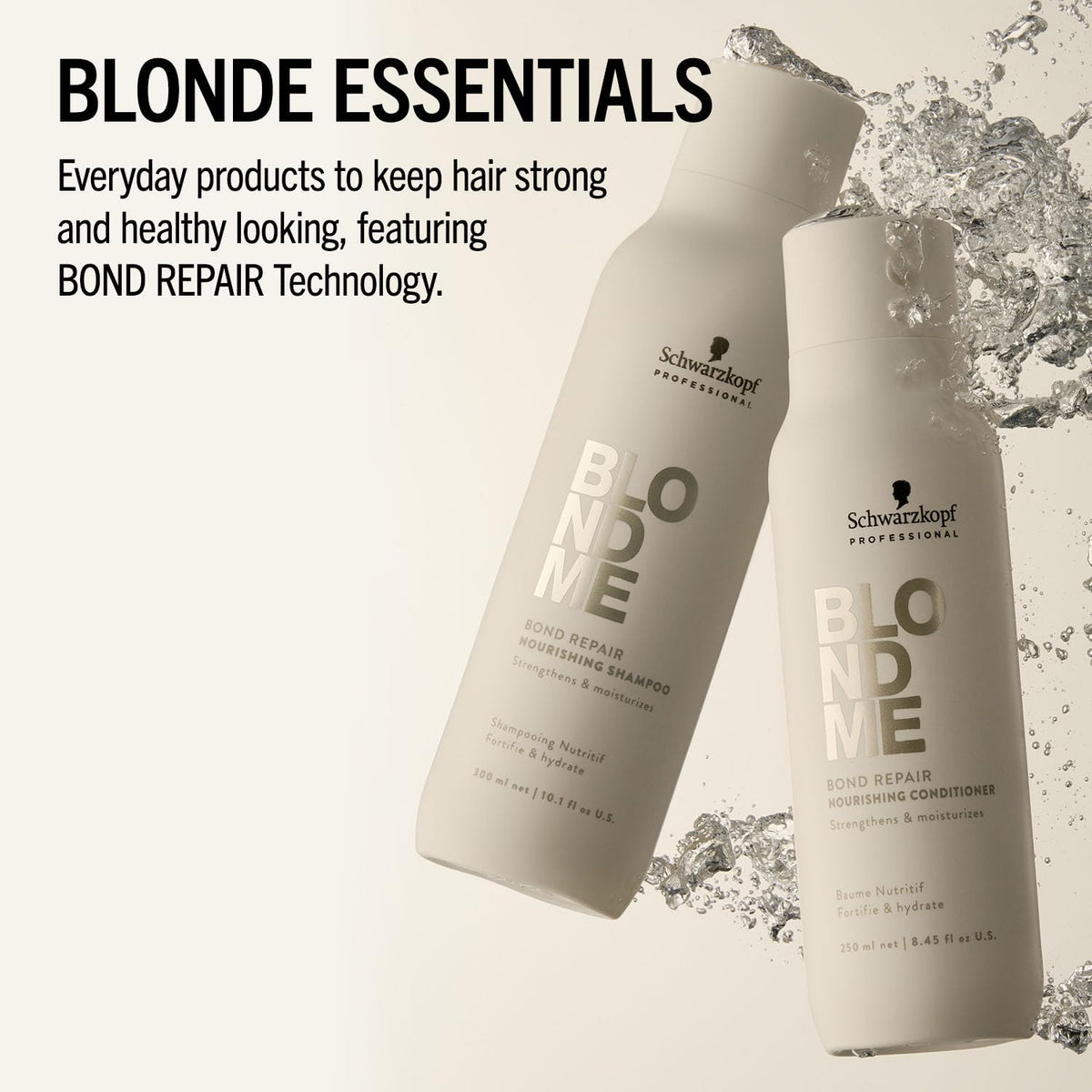 Stylist applying BlondMe to bleached hair to show in-salon style and repair benefits