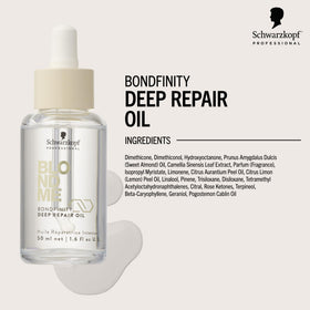 BlondMe oil texture on hand showing quick-absorbing finish and non-greasy feel