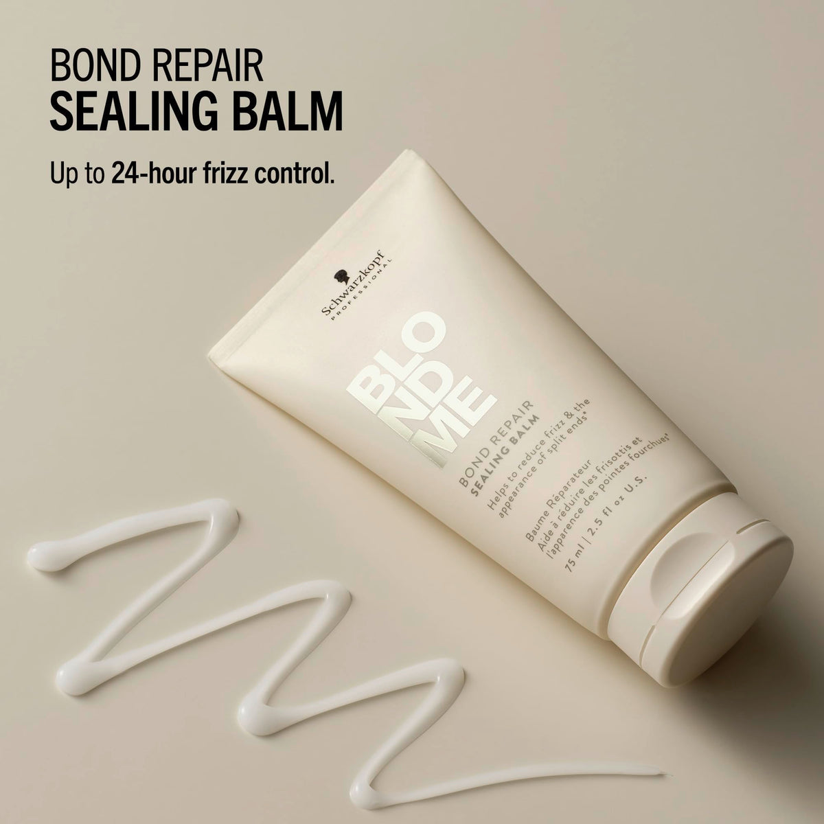 BlondMe size comparison next to hand highlighting travel-friendly 2.5oz