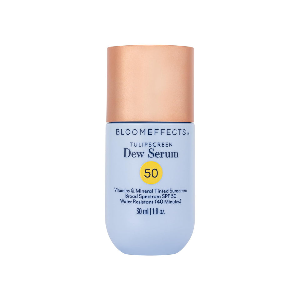 Bloomeffects front packaging showing bottle and label, highlights SPF protection