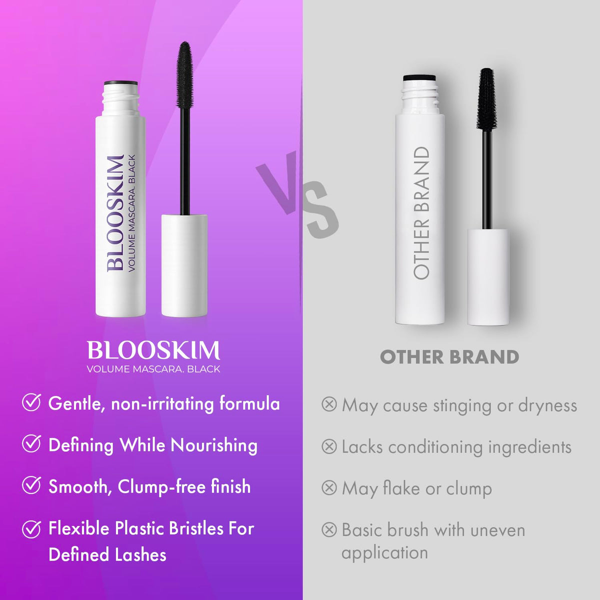 Blooskim removed with makeup wipe showing gentle removal without tugging lashes