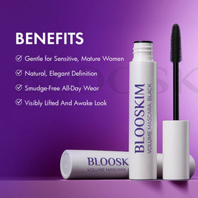 Blooskim texture formula drop highlighting lightweight consistency that conditions lashes