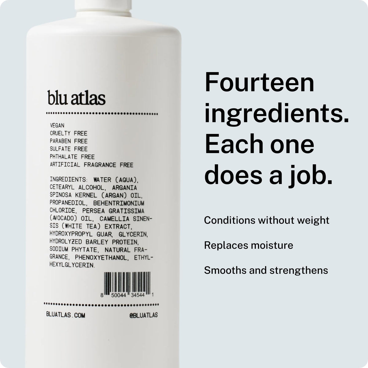 Blu Atlas argan and avocado oils with botanical extracts demonstrating nourishing ingredients