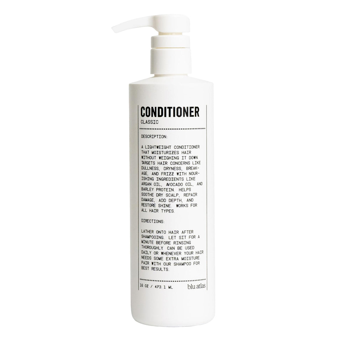 Blu Atlas front packaging showing clean label and 16 oz size benefit