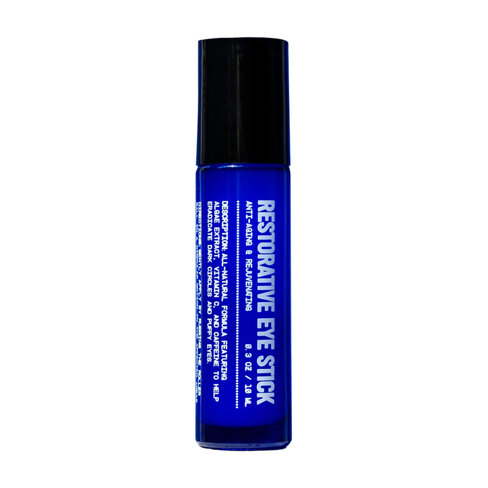 Blu Atlas front packaging showing compact roller stick and label, travel-friendly benefit