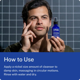 Blu Atlas cleanser placed beside moisturizer to show routine pairing