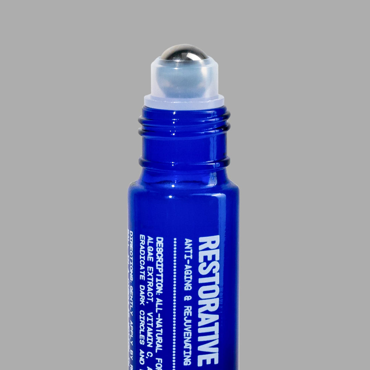Blu Atlas serum texture on fingertip illustrating lightweight hydration and quick absorption