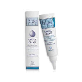 Blue Cap front packaging showing bottle and brand for clear product identification and trust
