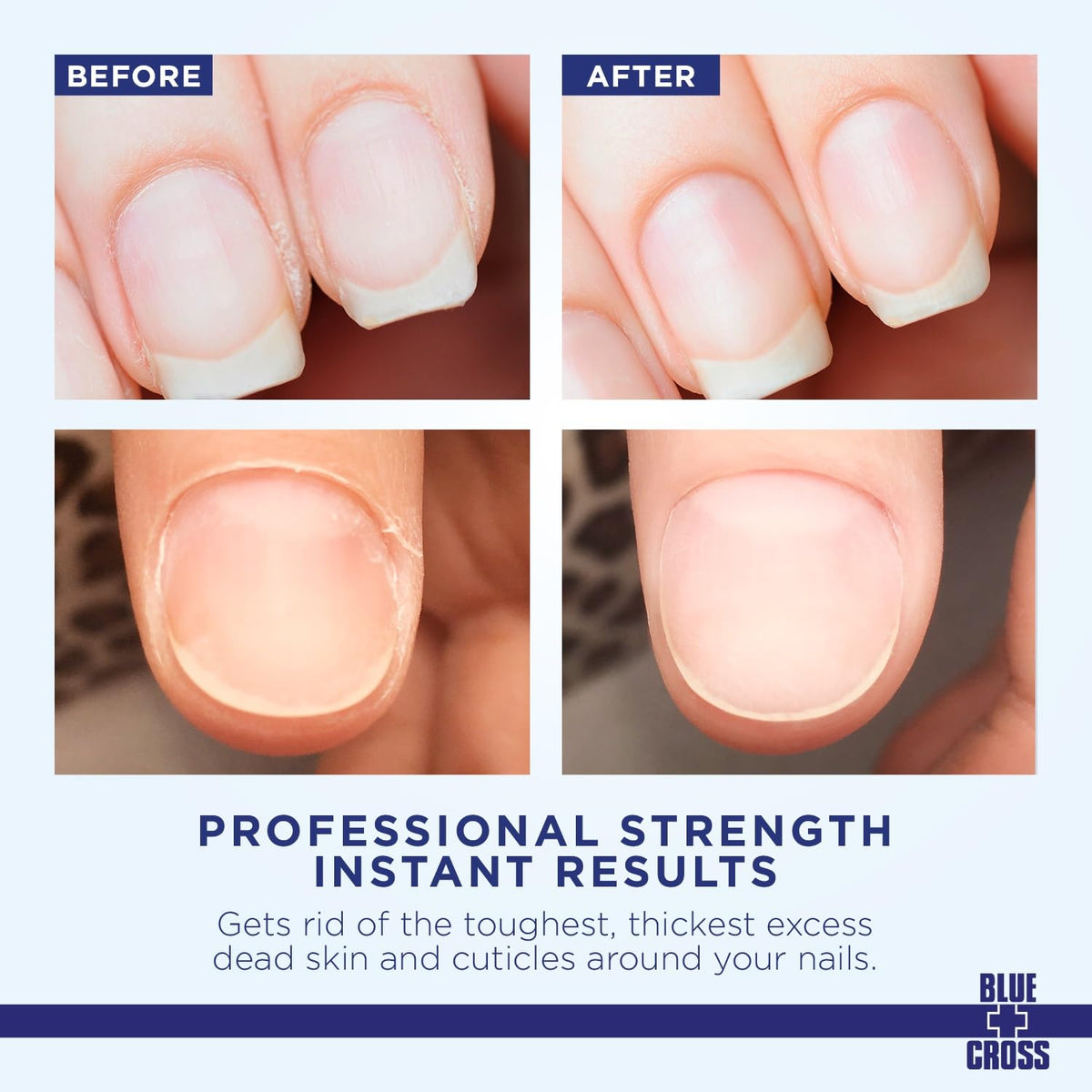 Close-up of thin milky liquid texture from Blue Cross, demonstrating quick softening