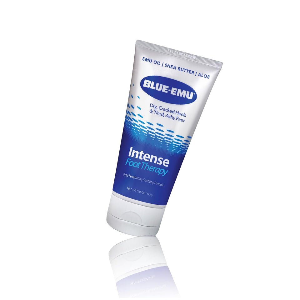 BLUE-EMU front jar view showing product label and 5 oz size benefit