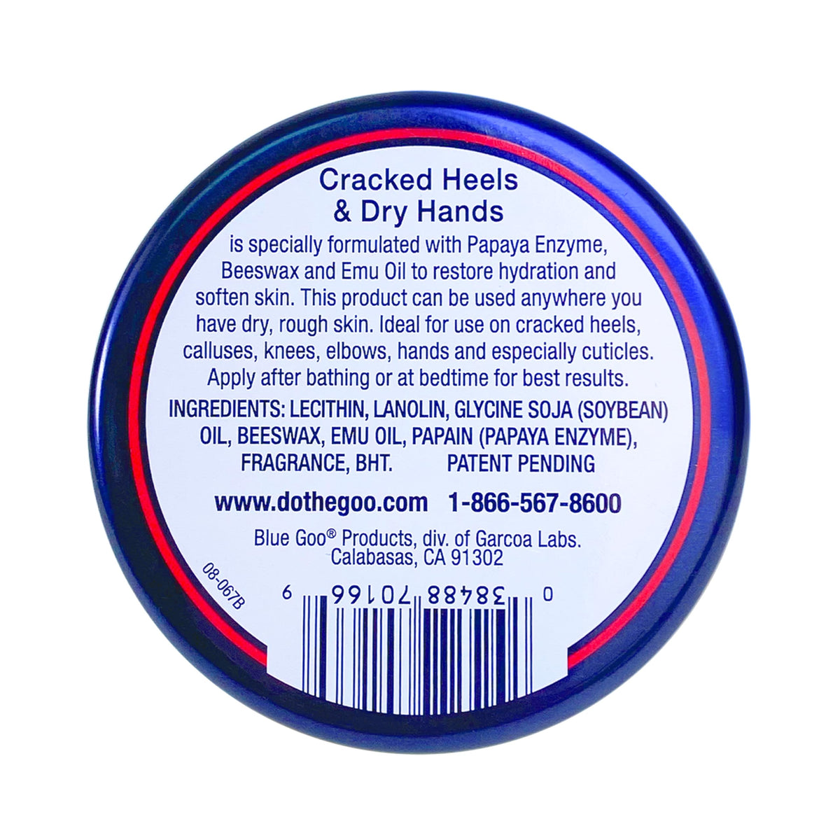 Blue Goo applied to cracked heel in lifestyle scene demonstrating protective relief