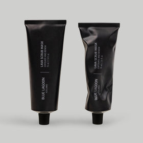 Blue Lagoon Iceland applying mask to face demonstrating gentle exfoliation
