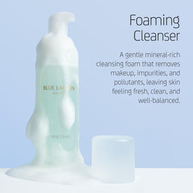Blue Lagoon close-up foam texture showing soft, airy lather
