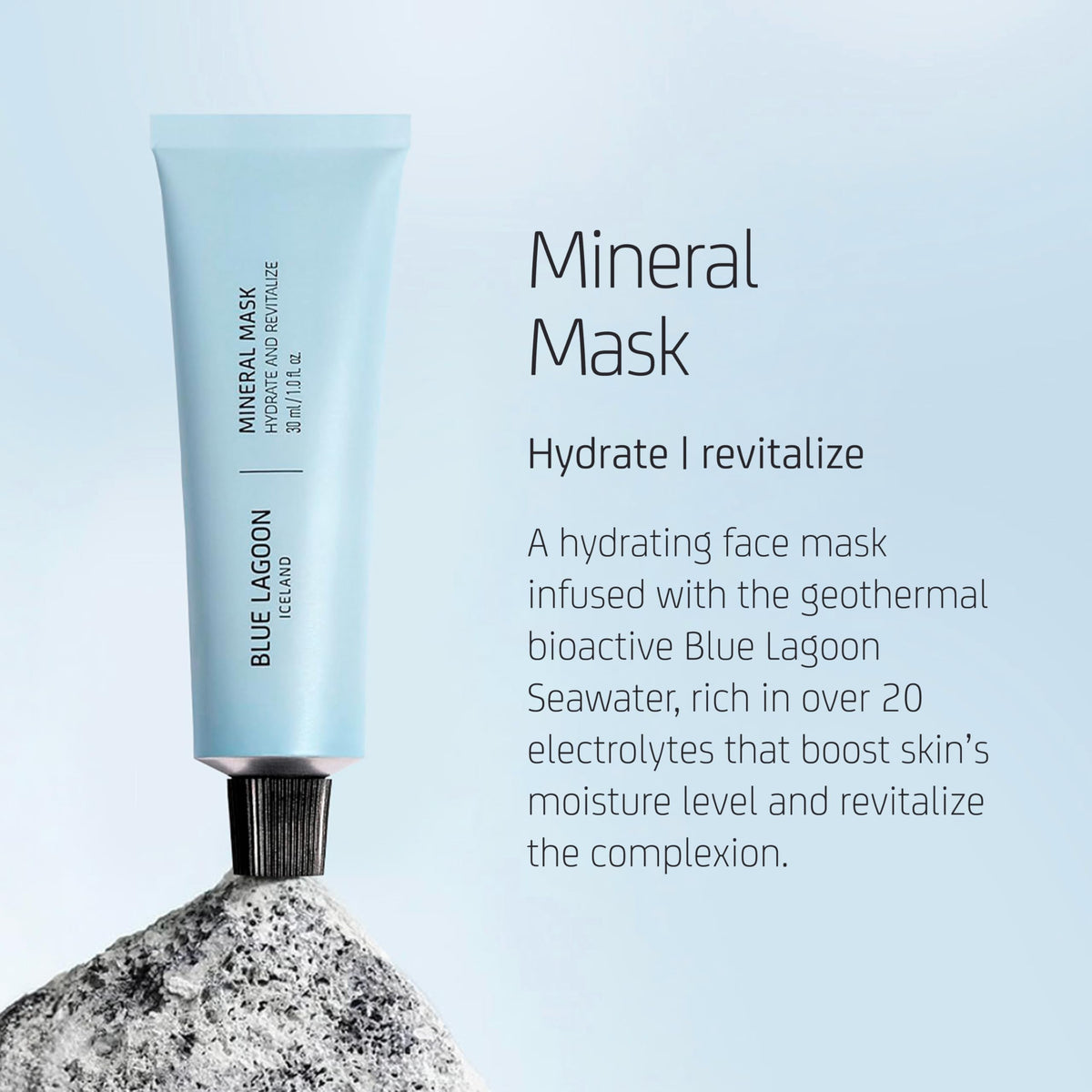 Blue Lagoon applying mask with finger demonstrating smooth spreadability for overnight wear