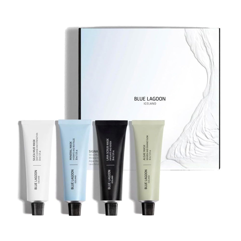Blue Lagoon travel box front view showing sustainable aluminum packaging benefit