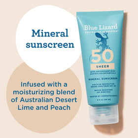 Blue Lizard held in hand showing 3 fl oz travel-friendly size and portability