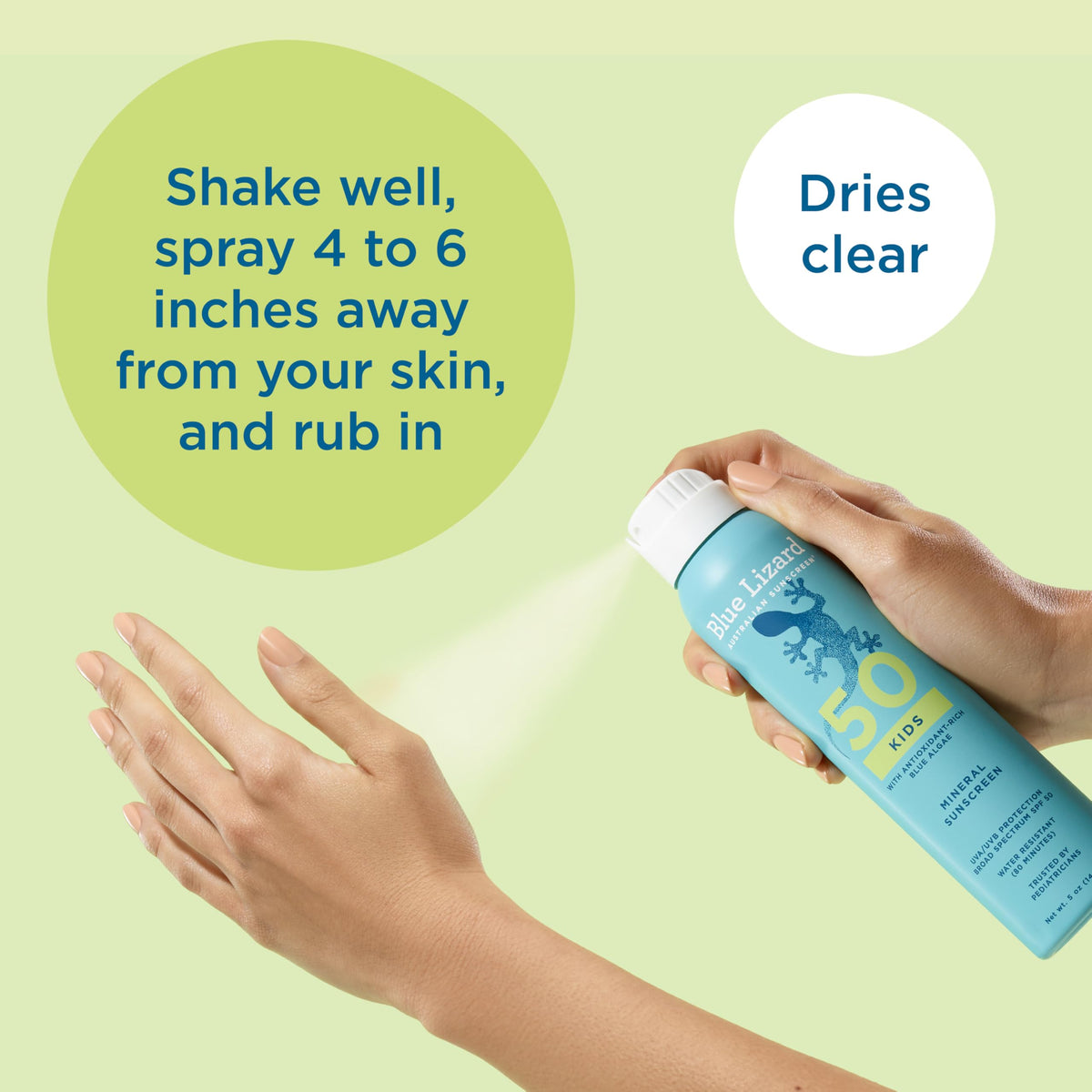 Blue Lizard label close-up highlighting zinc oxide and reef-safe formulation