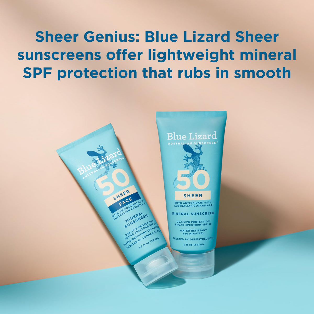 Blue Lizard reef-friendly badge indicating eco-conscious sun care benefit