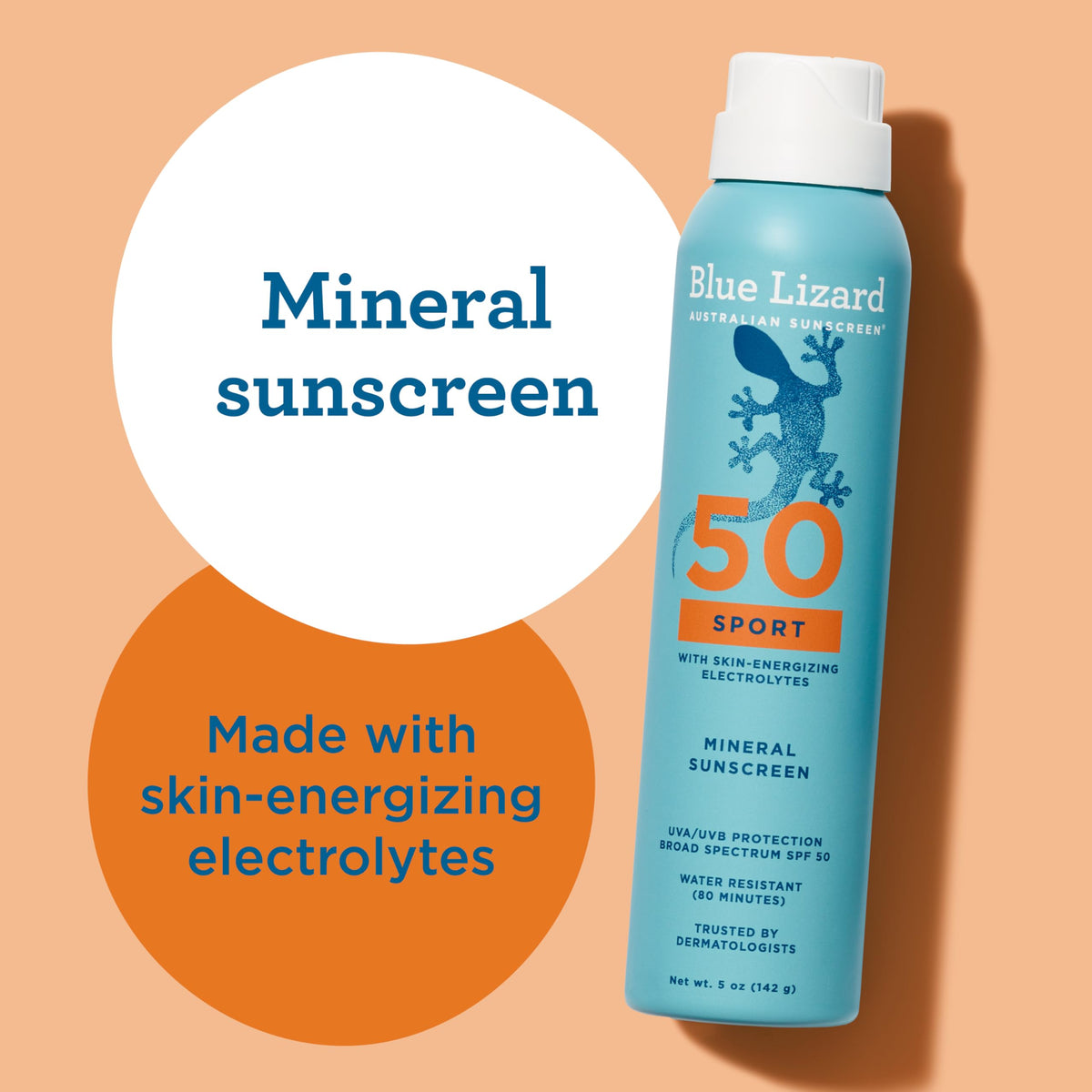 BLUE LIZARD spray applied on forearm for even coverage