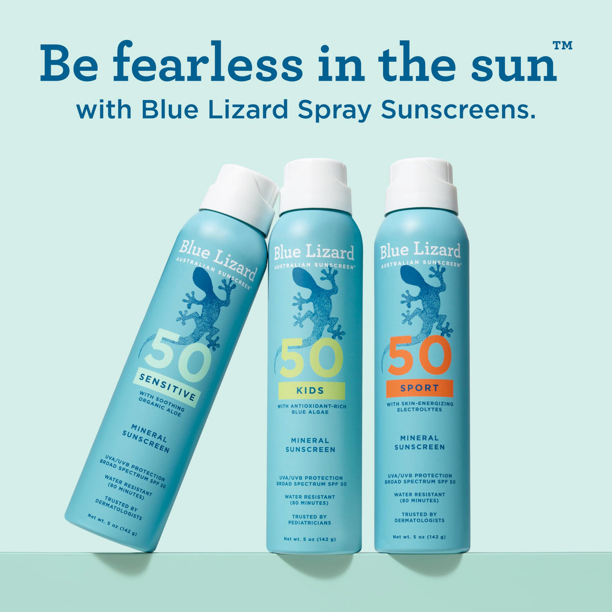 Arm receiving spray showing clear rub-in and non-greasy finish from Blue Lizard