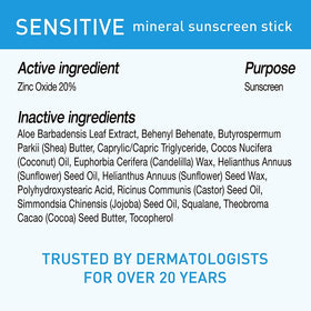 BLUE LIZARD ingredients label highlighting aloe vera and shea butter for nourishment