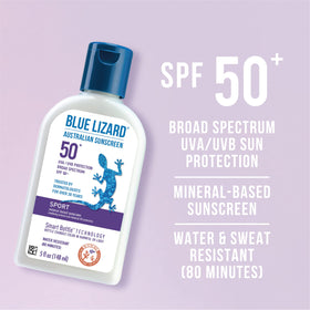 BLUE LIZARD close-up zinc oxide texture demonstrating visible mineral coverage
