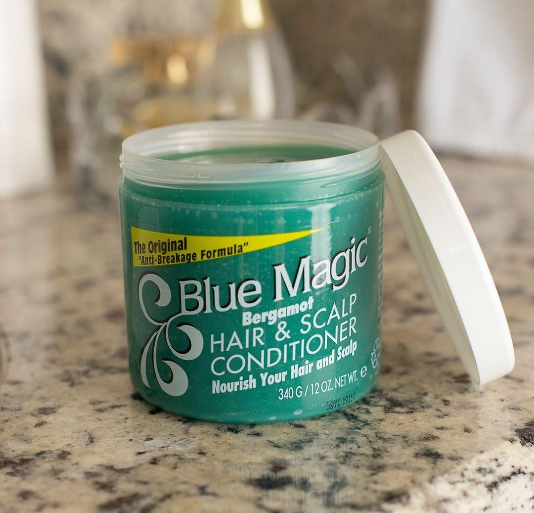 Three Blue Magic 12 oz jars side-by-side showing pack quantity and scale