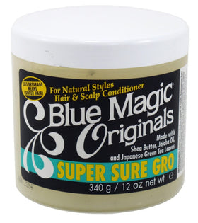 Blue Magic application in hair demonstrating smoother edges and controlled frizz