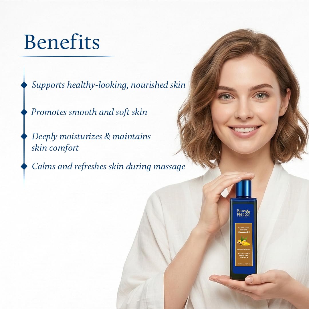 Blue Nectar body massage scene, conveys nourishing ritual and relaxation