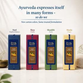Blue Nectar oil texture close-up, golden turmeric oil demonstrating rich hydration