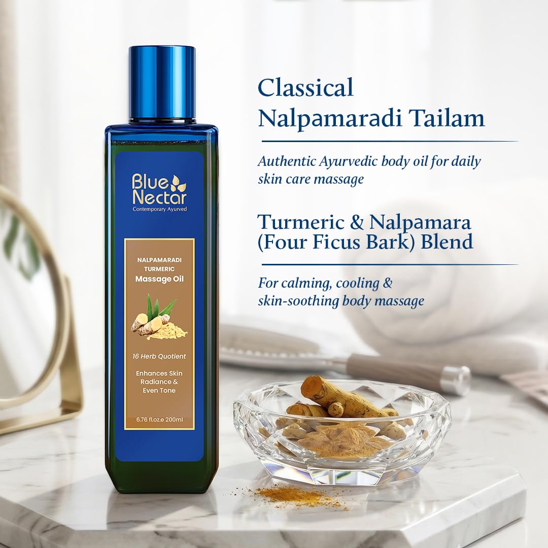 Blue Nectar label close-up listing key botanicals, helps ingredient transparency