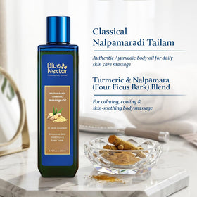 Blue Nectar label close-up listing key botanicals, helps ingredient transparency