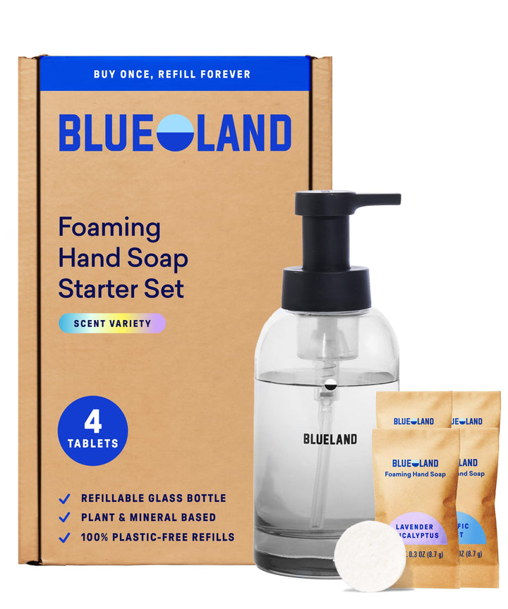BLUELAND slate Forever Bottle front view showing reusable design and sleek finish