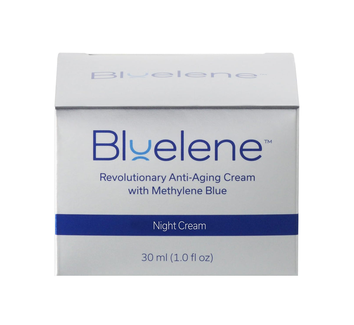 Bluelene jar on bedside table suggesting overnight repair routine benefit