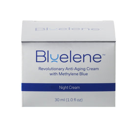 Bluelene jar on bedside table suggesting overnight repair routine benefit