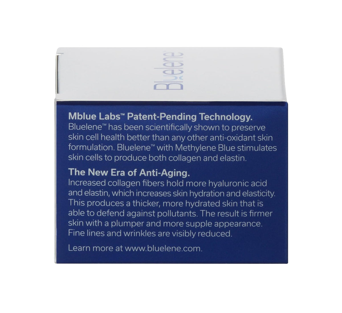 Bluelene packaging label close-up showing ingredient clarity and trust