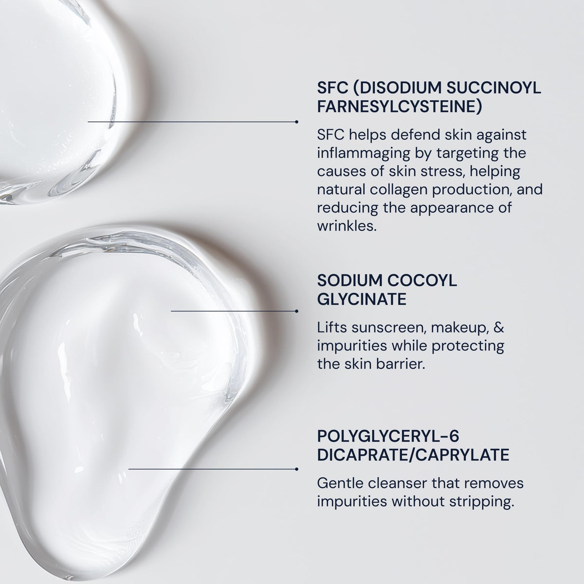 Blueprint Bryan Johnson bottle label detail highlighting SFC and hyaluronic acid