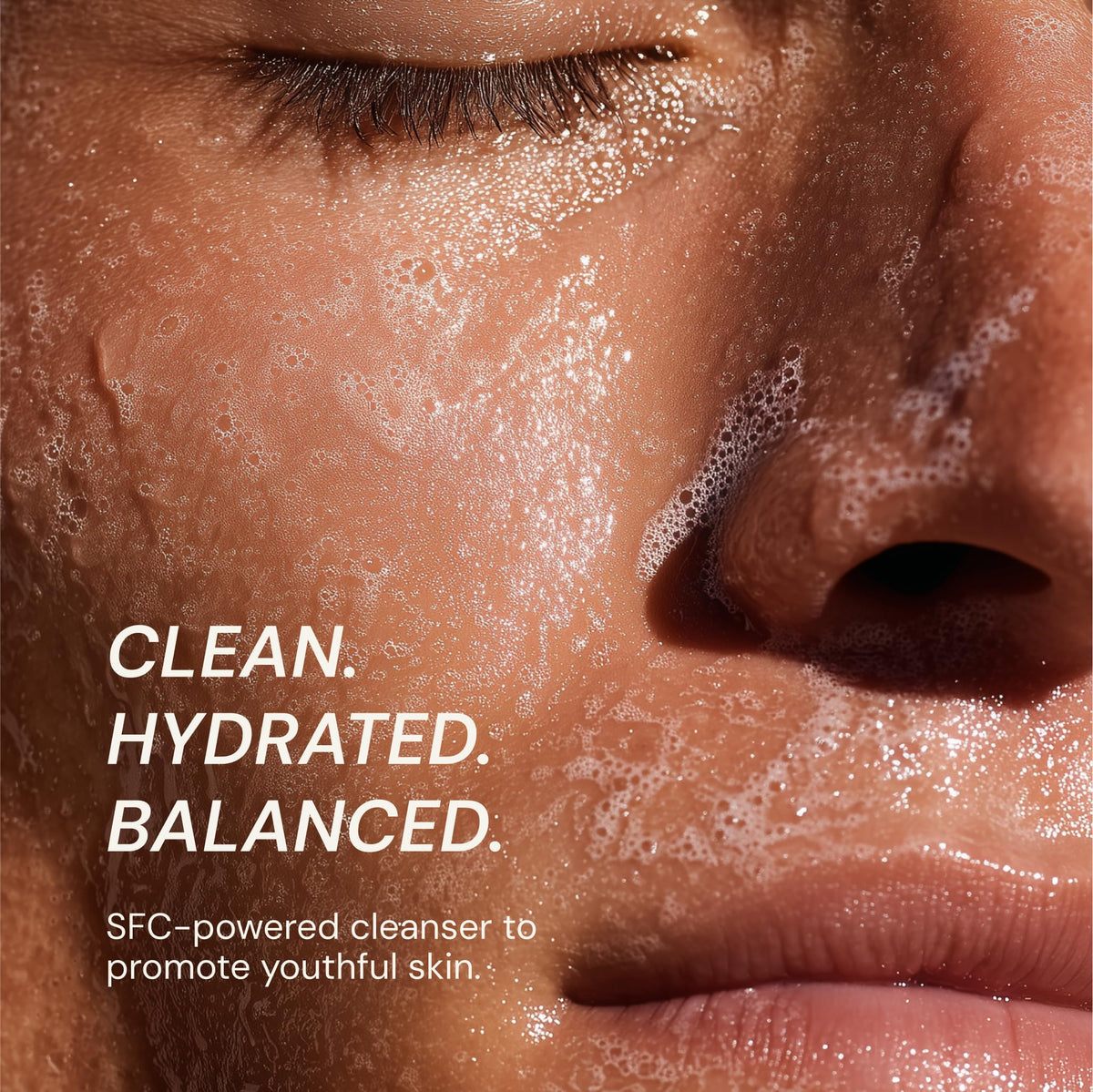 Blueprint Bryan Johnson gel texture close-up demonstrating lightweight hydration