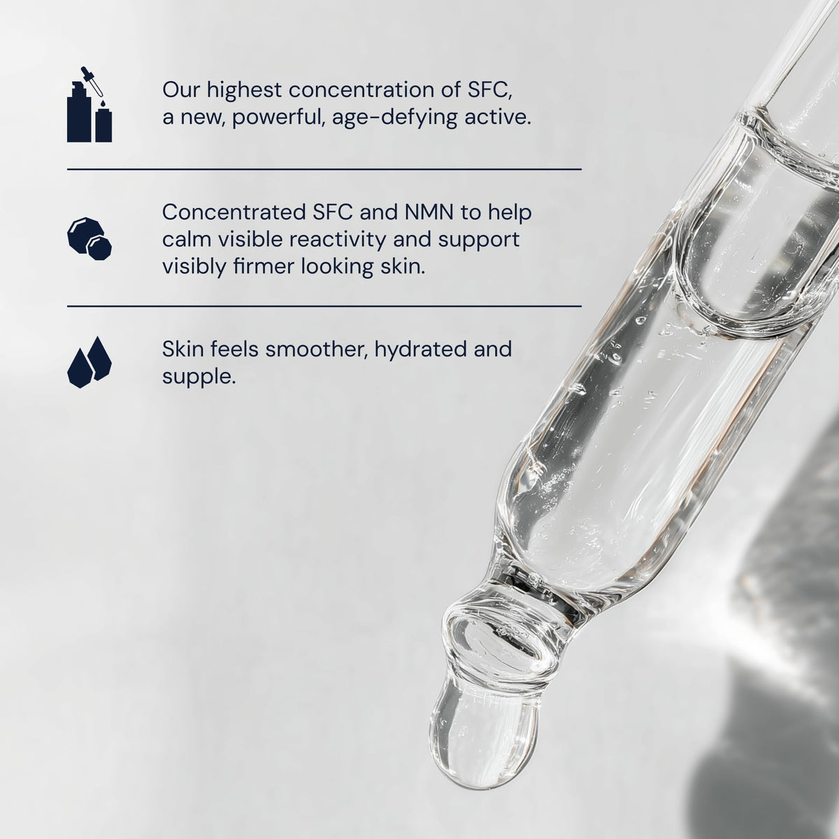 Blueprint Bryan Johnson ingredient graphic of NMN and SFC illustrating longevity support
