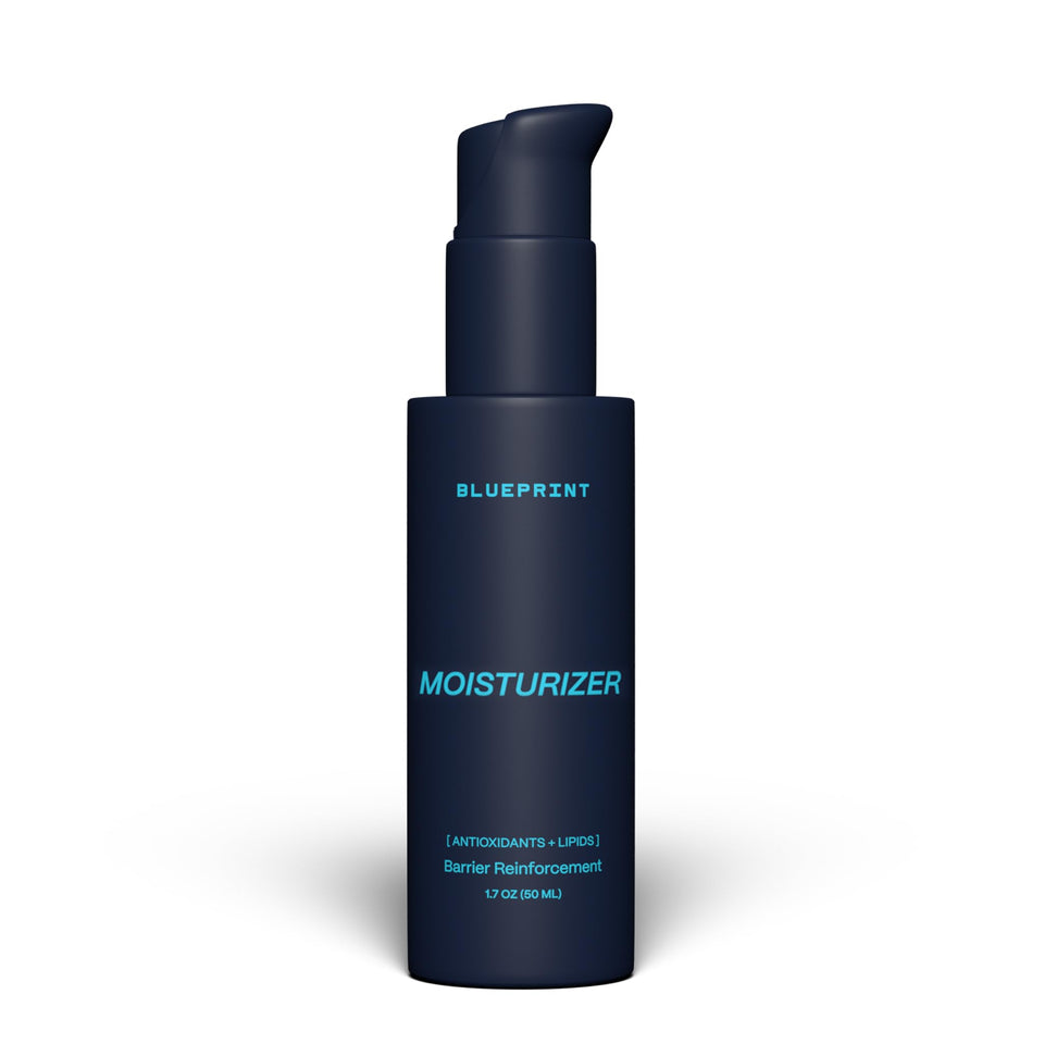 Blueprint Bryan Johnson moisturizer front packaging showing clean label and benefits