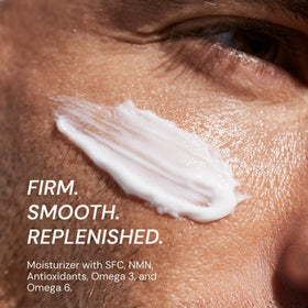 Blueprint Bryan Johnson cream texture close-up showing lightweight, fast-absorbing finish