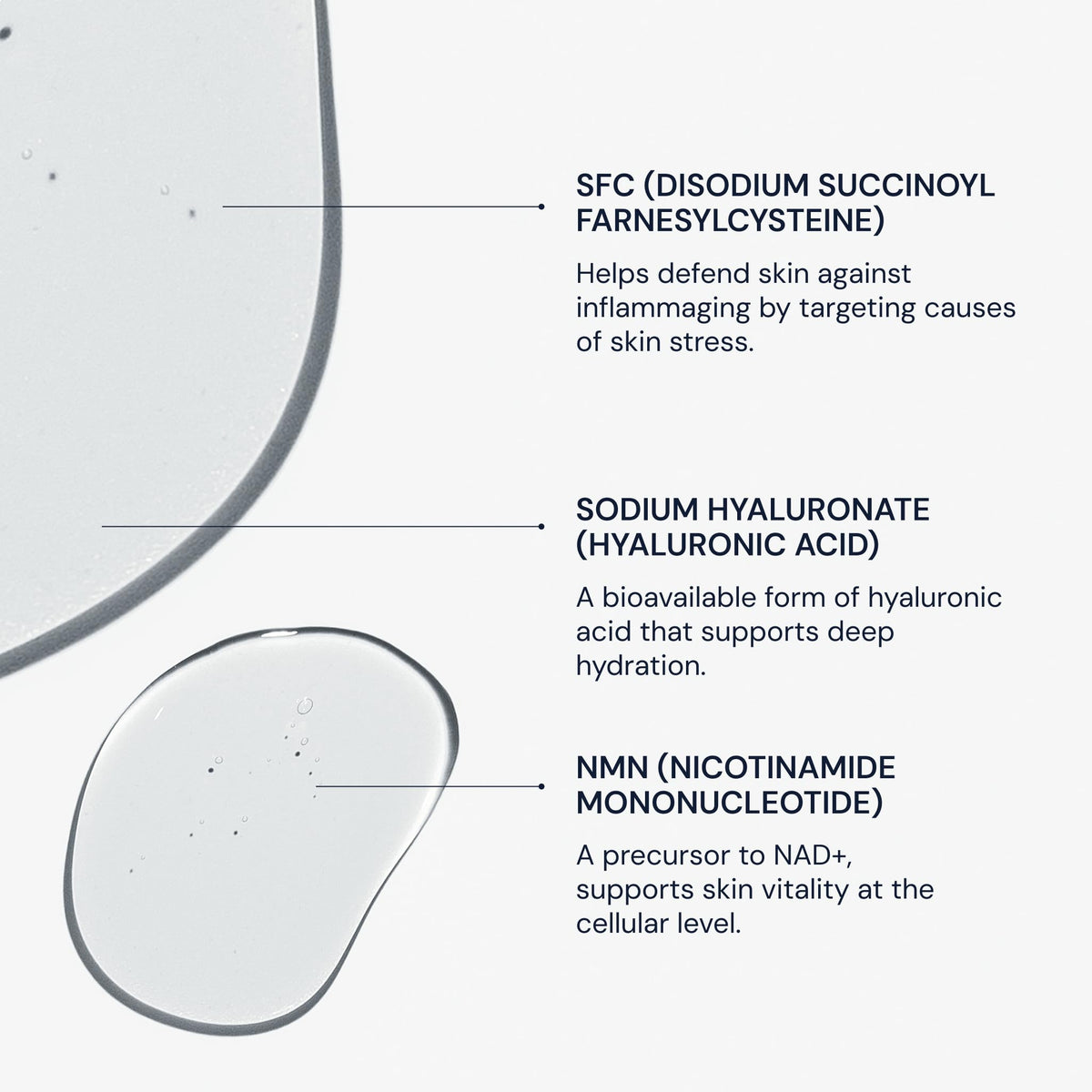 Blueprint Bryan Johnson serum spread on hand showing lightweight absorption and glow