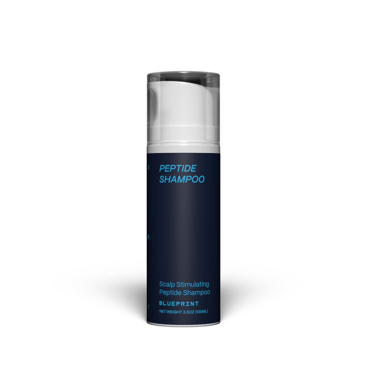 Blueprint Bryan Johnson shampoo front packaging showing product benefit