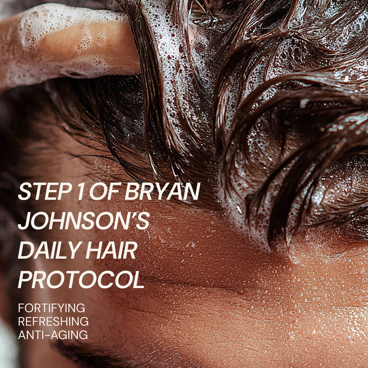 Blueprint Bryan Johnson shampoo creamy texture close-up for gentle cleanse