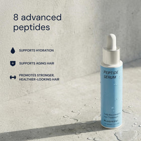 Blueprint Bryan Johnson bottle beside ruler size-scale comparison for 50 mL clarity benefit