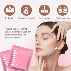 Bluile model wearing mask showing secure fit and even coverage